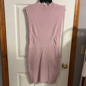 Express Soft Pink Body Contour Mini Dress